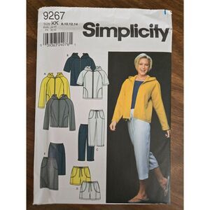 NEW Simplicity Pattern 9267 Women Size KK 8-14 Athleisure Wear